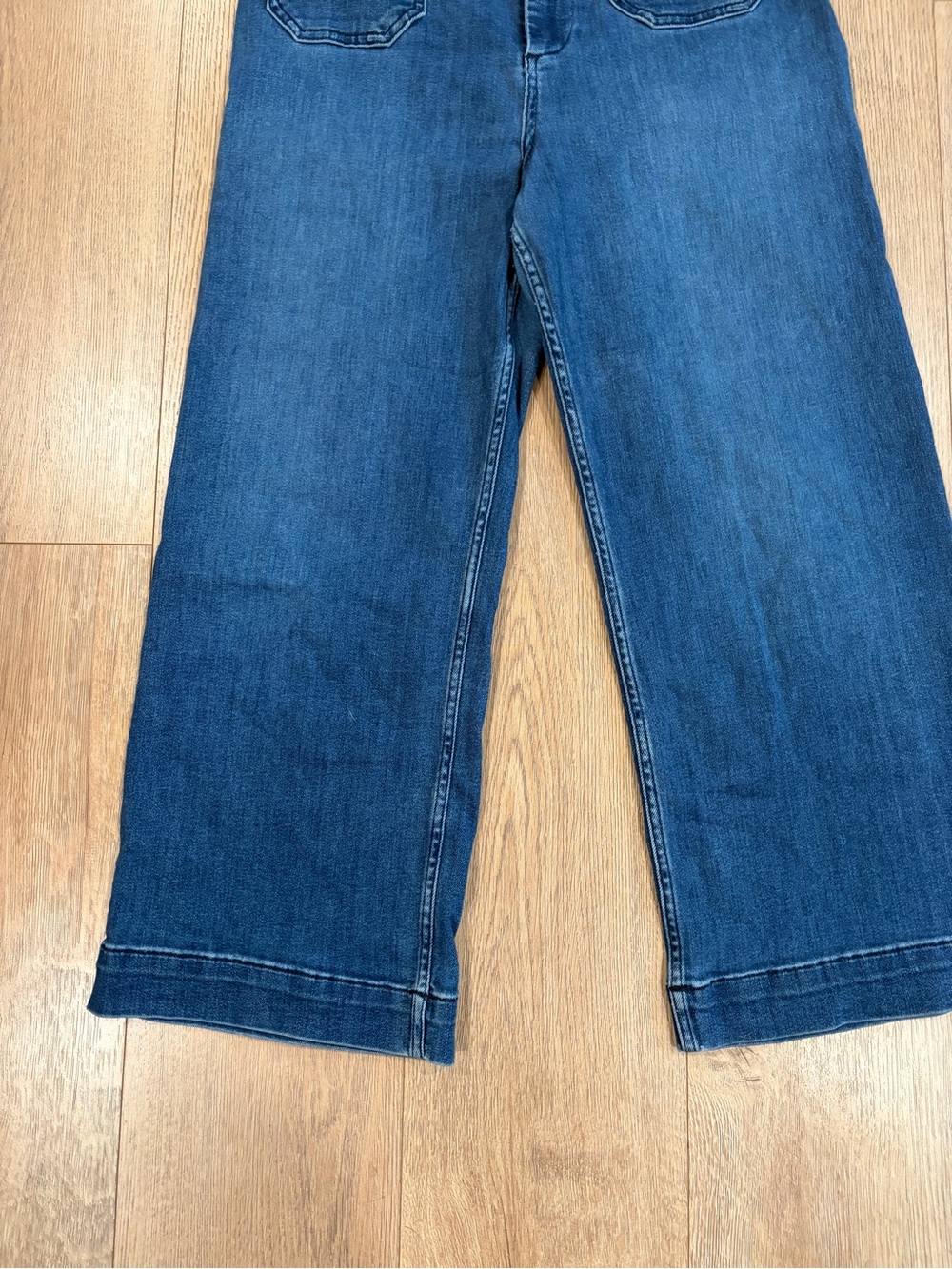 Pilcro The Skipper High Rise Wide Leg Crop Jeans Medium Wash Size 31 - Picture 2 of 9